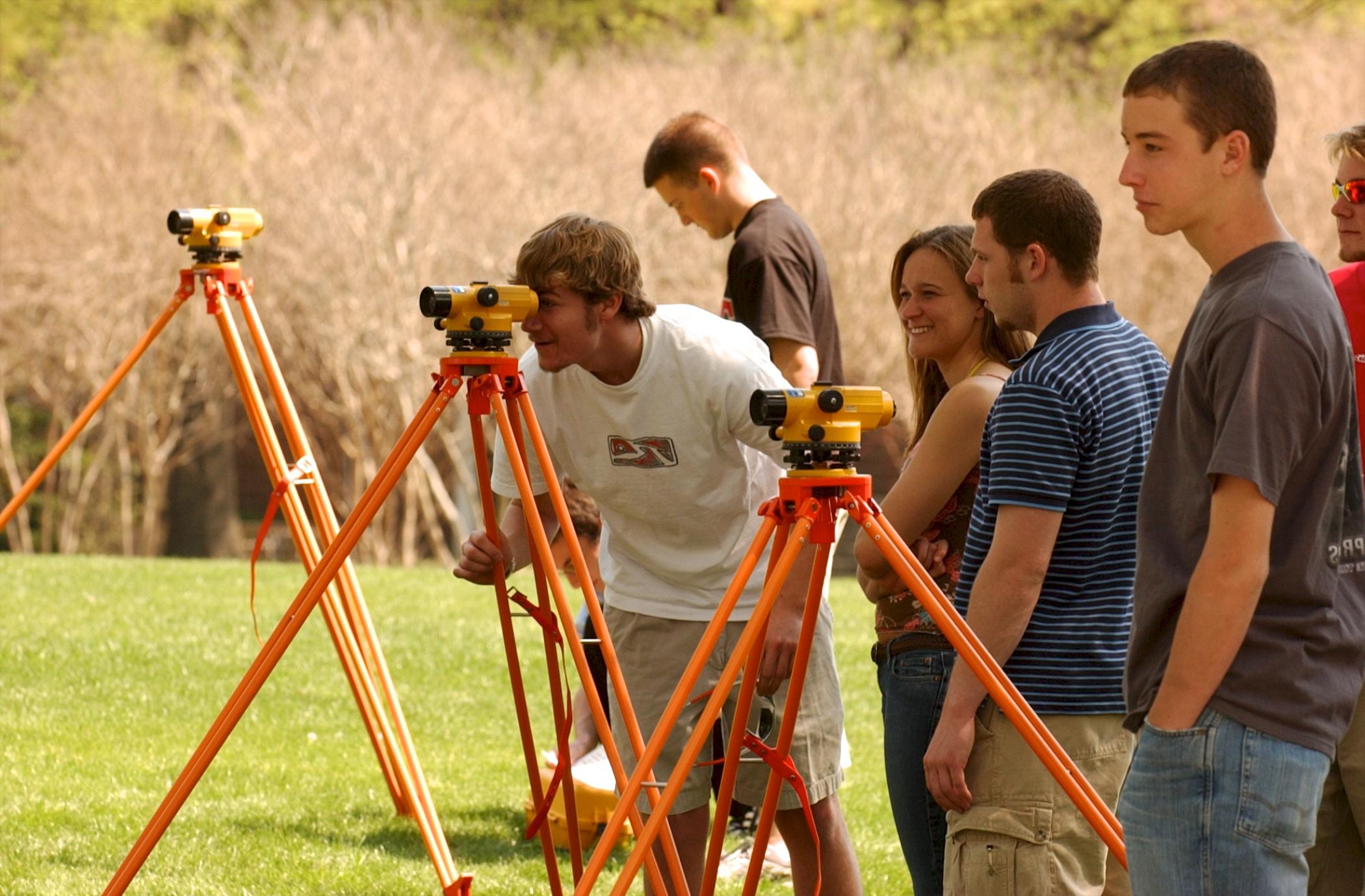 Engineering Students Learn Outside